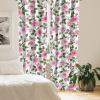 Ambesonne Floral Curtains, Valentine’s Day Concept Art Pastel Repetitive Roses Pattern Plot, Window Treatments 2 Panel Set for Living Room Bedroom, Pair of – 28″ x 84″, Dark Pink Blush and White(Pastel Pink Olive Green)