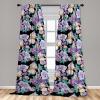 Ambesonne Floral Curtains, Valentine’s Day Concept Art Pastel Repetitive Roses Pattern Plot, Window Treatments 2 Panel Set for Living Room Bedroom, Pair of – 28″ x 84″, Dark Pink Blush and White(Jade Green and Ceil Blue)