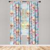Ambesonne Floral Curtains, Valentine’s Day Concept Art Pastel Repetitive Roses Pattern Plot, Window Treatments 2 Panel Set for Living Room Bedroom, Pair of – 28″ x 84″, Dark Pink Blush and White(Pale Blue Soft Pink)
