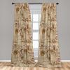 Ambesonne Floral Curtains, Valentine’s Day Concept Art Pastel Repetitive Roses Pattern Plot, Window Treatments 2 Panel Set for Living Room Bedroom, Pair of – 28″ x 84″, Dark Pink Blush and White(Dark Khaki Champagne)