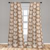 Ambesonne Floral Curtains, Valentine’s Day Concept Art Pastel Repetitive Roses Pattern Plot, Window Treatments 2 Panel Set for Living Room Bedroom, Pair of – 28″ x 84″, Dark Pink Blush and White(Pale Brown White Rust)