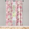 Ambesonne Floral Curtains, Valentine’s Day Concept Art Pastel Repetitive Roses Pattern Plot, Window Treatments 2 Panel Set for Living Room Bedroom, Pair of – 28″ x 84″, Dark Pink Blush and White(Pastel Pink Pale Peach)