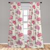 Ambesonne Floral Curtains, Valentine’s Day Concept Art Pastel Repetitive Roses Pattern Plot, Window Treatments 2 Panel Set for Living Room Bedroom, Pair of – 28″ x 84″, Dark Pink Blush and White(Pastel Pink and Pale Sepia)