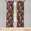 Ambesonne Floral Curtains, Valentine’s Day Concept Art Pastel Repetitive Roses Pattern Plot, Window Treatments 2 Panel Set for Living Room Bedroom, Pair of – 28″ x 84″, Dark Pink Blush and White(Dark Pink Olive Green)