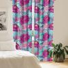 Ambesonne Floral Curtains, Valentine’s Day Concept Art Pastel Repetitive Roses Pattern Plot, Window Treatments 2 Panel Set for Living Room Bedroom, Pair of – 28″ x 84″, Dark Pink Blush and White(Hot Pink and Pale Teal)
