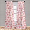 Ambesonne Floral Curtains, Valentine’s Day Concept Art Pastel Repetitive Roses Pattern Plot, Window Treatments 2 Panel Set for Living Room Bedroom, Pair of – 28″ x 84″, Dark Pink Blush and White(Dark Pink Blush and White)