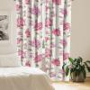 Ambesonne Floral Curtains, Valentine’s Day Concept Art Pastel Repetitive Roses Pattern Plot, Window Treatments 2 Panel Set for Living Room Bedroom, Pair of – 28″ x 84″, Dark Pink Blush and White(Pastel Pink and Pale Sepia)