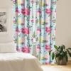 Ambesonne Floral Curtains, Valentine’s Day Concept Art Pastel Repetitive Roses Pattern Plot, Window Treatments 2 Panel Set for Living Room Bedroom, Pair of – 28″ x 84″, Dark Pink Blush and White(Magenta and Olive Green)