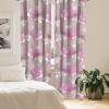 Ambesonne Floral Curtains, Valentine’s Day Concept Art Pastel Repetitive Roses Pattern Plot, Window Treatments 2 Panel Set for Living Room Bedroom, Pair of – 28″ x 84″, Dark Pink Blush and White(Soft Pink and Pale Grey)