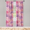 Ambesonne Floral Curtains, Valentine’s Day Concept Art Pastel Repetitive Roses Pattern Plot, Window Treatments 2 Panel Set for Living Room Bedroom, Pair of – 28″ x 84″, Dark Pink Blush and White(Pastel Pink and Dark Salmon)