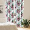 Ambesonne Floral Curtains, Valentine’s Day Theme Grunge Style Repetitive Rose Flowers Abstract, Window Treatments 2 Panel Set for Living Room Bedroom, Pair of – 28″ x 84″, Pale Fuchsia and Sepia(Pistachio Green and Ruby)