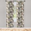 Ambesonne Floral Curtains, Valentine’s Day Theme Grunge Style Repetitive Rose Flowers Abstract, Window Treatments 2 Panel Set for Living Room Bedroom, Pair of – 28″ x 84″, Pale Fuchsia and Sepia(Pale Coffee and Burnt Sienna)