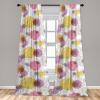 Ambesonne Floral Curtains, Valentine’s Day Theme Grunge Style Repetitive Rose Flowers Abstract, Window Treatments 2 Panel Set for Living Room Bedroom, Pair of – 28″ x 84″, Pale Fuchsia and Sepia(Pastel Brown and Mauve Taupe)