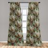 Ambesonne Floral Curtains, Valentine’s Day Theme Grunge Style Repetitive Rose Flowers Abstract, Window Treatments 2 Panel Set for Living Room Bedroom, Pair of – 28″ x 84″, Pale Fuchsia and Sepia(Pale Orange and Army Green)