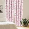 Ambesonne Floral Curtains, Valentine’s Day Theme Grunge Style Repetitive Rose Flowers Abstract, Window Treatments 2 Panel Set for Living Room Bedroom, Pair of – 28″ x 84″, Pale Fuchsia and Sepia(Pastel Pink White and Blush)