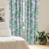 Ambesonne Floral Curtains, Valentine’s Day Theme Grunge Style Repetitive Rose Flowers Abstract, Window Treatments 2 Panel Set for Living Room Bedroom, Pair of – 28″ x 84″, Pale Fuchsia and Sepia(Pale Green and Earth Yellow)