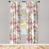 Ambesonne Floral Curtains, Valentine’s Day Theme Grunge Style Repetitive Rose Flowers Abstract, Window Treatments 2 Panel Set for Living Room Bedroom, Pair of – 28″ x 84″, Pale Fuchsia and Sepia(Raspberry and Pistachio Green)