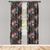 Ambesonne Floral Curtains, Valentine’s Day Theme Grunge Style Repetitive Rose Flowers Abstract, Window Treatments 2 Panel Set for Living Room Bedroom, Pair of – 28″ x 84″, Pale Fuchsia and Sepia(Paprika and Dark Olive Green)