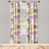 Ambesonne Floral Curtains, Valentine’s Day Theme Grunge Style Repetitive Rose Flowers Abstract, Window Treatments 2 Panel Set for Living Room Bedroom, Pair of – 28″ x 84″, Pale Fuchsia and Sepia(Pastel Brown and Mauve Taupe)