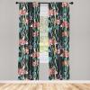 Ambesonne Floral Curtains, Valentine’s Day Theme Grunge Style Repetitive Rose Flowers Abstract, Window Treatments 2 Panel Set for Living Room Bedroom, Pair of – 28″ x 84″, Pale Fuchsia and Sepia(Jade Green and Raspberry)