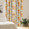 Ambesonne Floral Curtains, Valentine’s Day Theme Grunge Style Repetitive Rose Flowers Abstract, Window Treatments 2 Panel Set for Living Room Bedroom, Pair of – 28″ x 84″, Pale Fuchsia and Sepia(Earth Yellow Violet Blue)