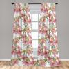 Ambesonne Floral Curtains, Valentine’s Day Theme Grunge Style Repetitive Rose Flowers Abstract, Window Treatments 2 Panel Set for Living Room Bedroom, Pair of – 28″ x 84″, Pale Fuchsia and Sepia(Raspberry and Pistachio Green)