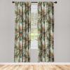 Ambesonne Floral Curtains, Valentine’s Day Theme Grunge Style Repetitive Rose Flowers Abstract, Window Treatments 2 Panel Set for Living Room Bedroom, Pair of – 28″ x 84″, Pale Fuchsia and Sepia(Pale Orange and Army Green)