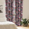 Ambesonne Floral Curtains, Valentine’s Day Theme Grunge Style Repetitive Rose Flowers Abstract, Window Treatments 2 Panel Set for Living Room Bedroom, Pair of – 28″ x 84″, Pale Fuchsia and Sepia(Scarlet and Lavender Blue)