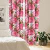 Ambesonne Floral Curtains, Valentine’s Day Theme Grunge Style Repetitive Rose Flowers Abstract, Window Treatments 2 Panel Set for Living Room Bedroom, Pair of – 28″ x 84″, Pale Fuchsia and Sepia(Dark Coral Khaki Green)
