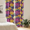 Ambesonne Floral Curtains, Valentine’s Day Theme Grunge Style Repetitive Rose Flowers Abstract, Window Treatments 2 Panel Set for Living Room Bedroom, Pair of – 28″ x 84″, Pale Fuchsia and Sepia(Earth Yellow and Hot Pink)