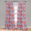 Ambesonne Floral Curtains, Valentine’s Day Theme Grunge Style Repetitive Rose Flowers Abstract, Window Treatments 2 Panel Set for Living Room Bedroom, Pair of – 28″ x 84″, Pale Fuchsia and Sepia(Hot Pink and Blue Violet)