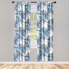 Ambesonne Floral Curtains, Valentine’s Day Theme Grunge Style Repetitive Rose Flowers Abstract, Window Treatments 2 Panel Set for Living Room Bedroom, Pair of – 28″ x 84″, Pale Fuchsia and Sepia(Sea Blue Chocolate and White)