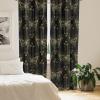 Ambesonne Floral Curtains, Valentine’s Day Theme Grunge Style Repetitive Rose Flowers Abstract, Window Treatments 2 Panel Set for Living Room Bedroom, Pair of – 28″ x 84″, Pale Fuchsia and Sepia(Charcoal Grey and Dark Yellow)