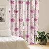 Ambesonne Floral Curtains, Valentine’s Day Theme Grunge Style Repetitive Rose Flowers Abstract, Window Treatments 2 Panel Set for Living Room Bedroom, Pair of – 28″ x 84″, Pale Fuchsia and Sepia(Hot Pink Pale Blue)