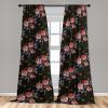 Ambesonne Floral Curtains, Valentine’s Day Theme Grunge Style Repetitive Rose Flowers Abstract, Window Treatments 2 Panel Set for Living Room Bedroom, Pair of – 28″ x 84″, Pale Fuchsia and Sepia(Paprika and Dark Olive Green)