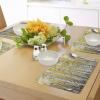 Ambesonne Forest Place Mats Set of 4, Autumn Birch Forest Golden Yellow Leaves Woodland October Seasonal Nature Picture, Washable Fabric Placemats for Dining Table, Standard Size, Yellow and Grey
