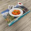 Ambesonne Hawaiian Place Mats Set of 4, Aerial View of Na Pali Coast Kauai Hawaii Mountain Cliff Seacoast Scenic Photo, Washable Fabric Placemats for Dining Table, Standard Size, Brown Green