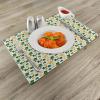 Ambesonne Irish Place Mats Set of 4, Happy St. Patrick’s Day Concept Pattern with Traditional Holiday, Washable Fabric Placemats for Dining Table, Standard Size, Yellow White