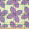 Ambesonne Mauve Fabric by The Yard, Big Fresh Flower Floret Buds Bouquet Motif Valentine Romance Blossoms Design Print, Stretch Knit Fabric for Clothing Sewing and Arts Crafts, 2 Yards, Yellow Violet(Yellow Violet)
