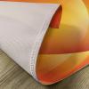 Ambesonne Orange Place Mats Set of 4, Colorful Smooth Twist Lines Sun Abstraction Energy Flow Waves Curves Art, Washable Fabric Placemats for Dining Table, Standard Size, Orange Yellow