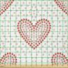 Ambesonne Pearls Fabric by The Yard, Dotted Heart Pattern Love Themed Illustration Valentines Day Adornment, Stretch Knit Fabric for Clothing Sewing and Arts Crafts, 3 Yards, Blush Cream Red(Blush Cream Red)