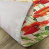 Ambesonne Poppy Flower Place Mats Set of 4, Bouquet with Coming of The Spring Theme Nature Growth Arrangement, Washable Fabric Placemats for Dining Table, Standard Size, Cream Vermilion Green