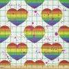 Ambesonne Pride Day Fabric by The Yard, LGBT Rainbow Hearts Valentines Watercolor Splashes Pattern, Stretch Knit Fabric for Clothing Sewing and Arts Crafts, 2 Yards, Hot Pink Azure Blue(Hot Pink Azure Blue)