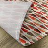 Ambesonne Retro Place Mats Set of 4, Sixties and Seventies Style Geometric Round Shaped Repeated Symmetric Design, Washable Fabric Placemats for Dining Table, Standard Size, Orange Cream