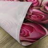 Ambesonne Rose Place Mats Set of 4, Blooming Fresh Pink Roses Bridal Bouquet Romance Sweetheart Valentine, Washable Fabric Placemats for Dining Room Kitchen Table Decor, Pink Pale Green
