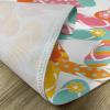 Ambesonne Summer Place Mats Set of 4, Colorful Bunch Flip Flops Sandals Pattern Relax Holiday Sunbath Theme Groovy Graphic, Washable Fabric Placemats for Dining Table, Standard Size, Yellow Pink