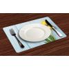 Ambesonne Tulip Place Mats Set of 4, Yellow Flowers on Old Wooden Rustic Background Valentines Romantic Theme, Washable Fabric Placemats for Dining Table, Standard Size, Blue Yellow