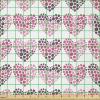 Ambesonne Valentine’s Day Fabric by The Yard, Continuing Composition of Dotted Heart Shapes, Stretch Knit Fabric for Clothing Sewing and Arts Crafts, 5 Yards, Ruby Pink(Ruby Pink)