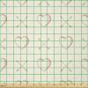 Ambesonne Valentines Fabric by The Yard, Arrow and Hearts Simplistic Cutsy Illustration, Stretch Knit Fabric for Clothing Sewing and Arts Crafts, 5 Yards, Champagne Ruby