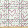 Ambesonne Vintage Valentine Fabric by The Yard, Pastel Design Pattern of Hearts and Rounds, Stretch Knit Fabric for Clothing Sewing and Arts Crafts, 3 Yards, Pink Pale Pink(Pink Pale Pink)